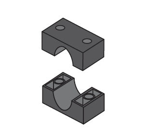 S3010H-C ZSi-Foster | Beta Clamp | Smoothie Standard Series | For 5/8" Hose | Cushion Body ONLY | Polypropylene