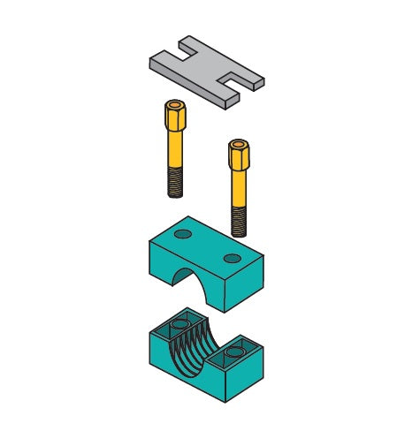 S3012B-SS ZSi-Foster | Beta Clamp Stacking Kit | Standard Series | For 3/4" Tube | Polypropylene/304 Stainless Steel