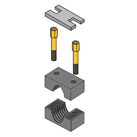 S5021B-AL ZSi-Foster | Beta Clamp Stacking Kit | Standard Series | For 1" Pipe | Aluminum