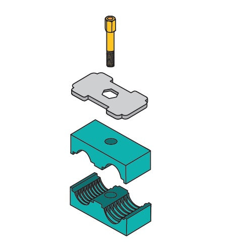 T2010B ZSi-Foster | Beta Clamp Stacking Kit | Twin Series | For 5/8" x 5/8" Tube | Polypropylene/Steel