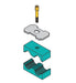 T2011B ZSi-Foster | Beta Clamp Stacking Kit | Twin Series | For 3/8" x 3/8" Pipe | Polypropylene/Steel
