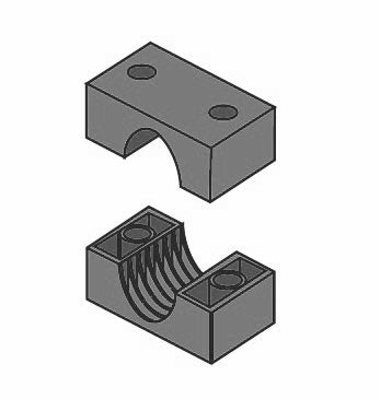 S3012C-AL ZSi-Foster | Beta Clamp | Standard Series | For 3/4" Tube | Cushion Body ONLY | Aluminum