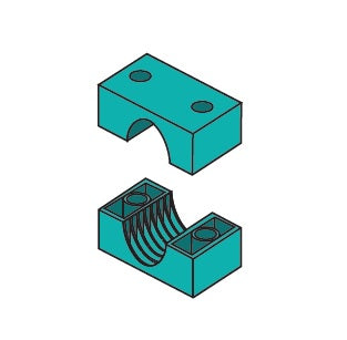 S6030C ZSi-Foster | Beta Clamp | Standard Series | For 1-1/2" Pipe | Cushion Body ONLY | Polypropylene