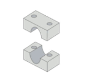 H5024C-AL ZSi-Foster | Beta Clamp | Heavy Series | 1-1/2" Tube Cushion ONLY | Aluminum