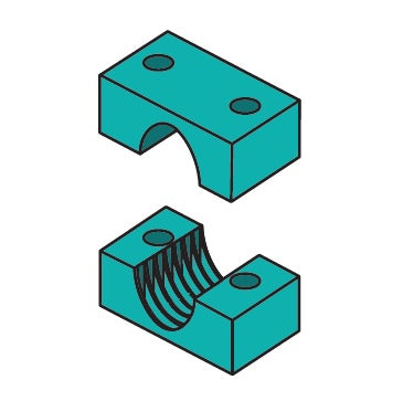 H6038C ZSi-Foster | Beta Clamp | Heavy Series | For 2" Pipe Cushion ONLY | Polypropylene