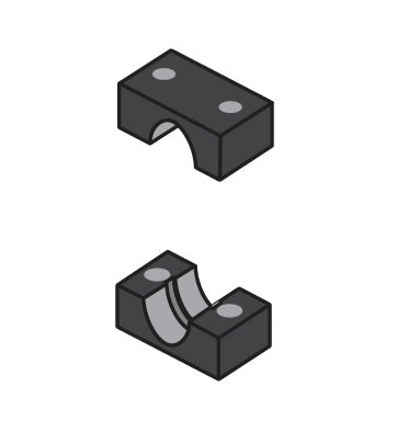 H6C ZSi-Foster | Beta Clamp | Heavy Series with Rubber Insert | Clamp Body Only (Group H6) | Polypropylene