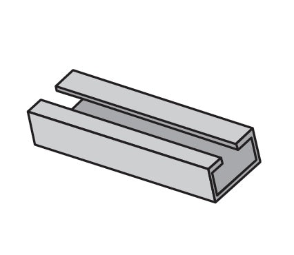 HCR1 ZSi-Foster | Beta Clamp | Heavy Series | Inc In-Rail 39" Long (1M) | Zinc Plated Steel