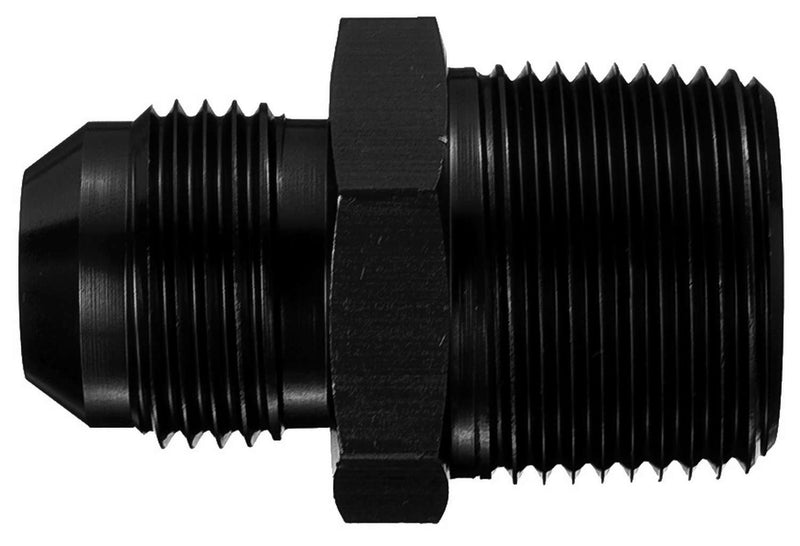 FBM5004 (FCM5004) Eaton Aeroquip® -06 Male AN x 1/4" Male Pipe Straight Adapter - Black Anodized Aluminum
