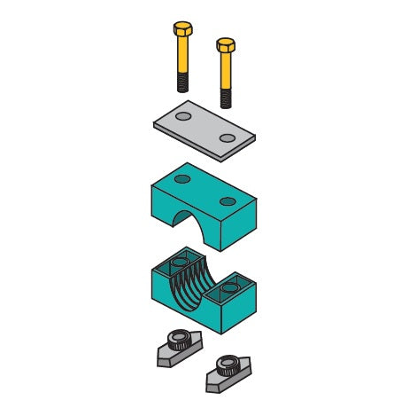 S3016R ZSi-Foster | C-Rail Mount Beta Clamp | Standard Series | For 1" Tube | Polypropylene/Steel
