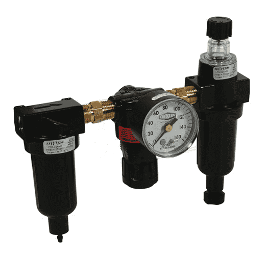 C03-01AMB Dixon Wilkerson 1/8" Filter, Regulator, Lubricator Miniature Combination Unit with Metal Bowl - Automatic Drain - 20 SCFM