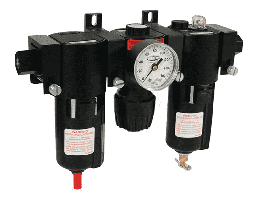 C16-03AMB Dixon Wilkerson 3/8" Compact Combination Unit with Metal Bowl with Sight Glass - Automatic Drain - 58.5 SCFM