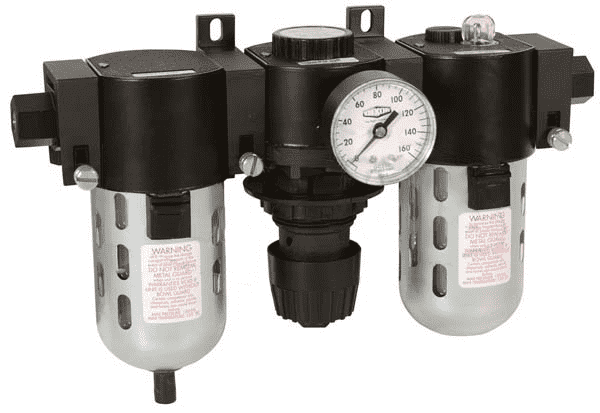C26-02A Dixon Wilkerson 1/4" Standard Combination Unit with Transparent Bowl and Guard - Automatic Drain - 35 SCFM