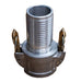 CGCSL-400CR-A1 Midland Crimplok Self Lock Cam & Groove - Part C - 4" Female Coupler x 4" Hose Shank - Aluminum