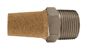 CMF88 Dixon Nickel Plated Steel Conical Muffler - 1" NPT Thread Size - 2-7/8" Overall Length