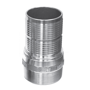 CNT-100CR-SS316 Midland Crimplok King Combination Nipple - 1" Male Pipe x 1" Hose Barb - 316 Stainless Steel