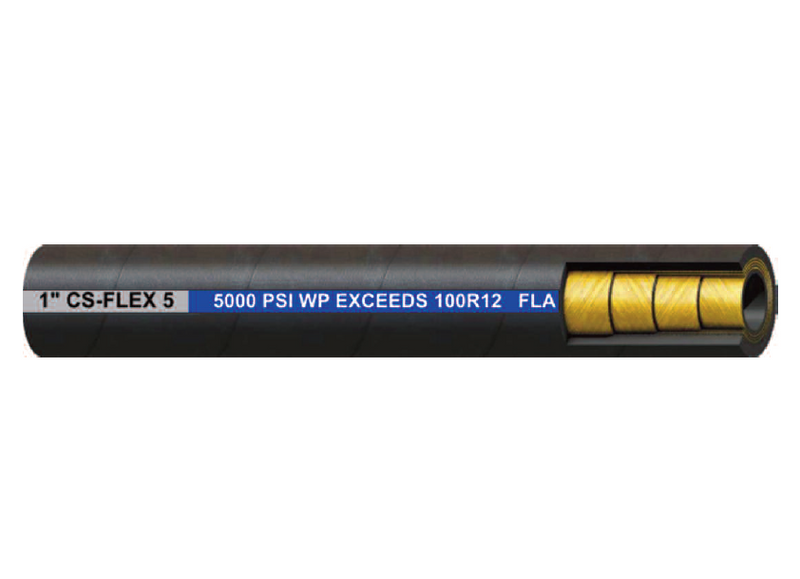1/2" CS-FLEX 5 Couplamatic Four Spiral High Pressure Import Hydraulic Hose (SAE 100R12) - 1/2" ID - Bulk