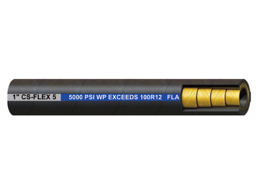 1/2" CS-FLEX 5 Couplamatic Four Spiral High Pressure Import Hydraulic Hose (SAE 100R12) - 1/2" ID - Bulk