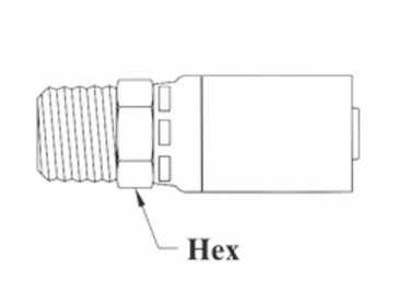 CS01-6X4 Couplamatic VARI-CRIMP Coupling - NPTF - Male Solid - 3/8" Hose ID - 1/4-18 Thread (Old Part Number: 600V)