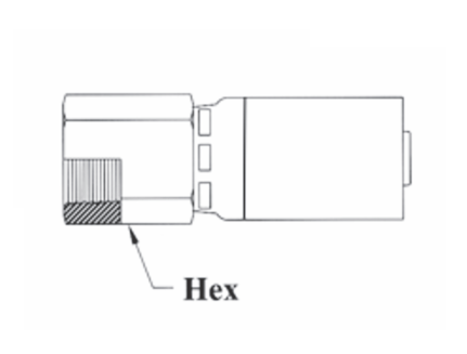 CS02-6X4 Couplamatic VARI-CRIMP Coupling - NPTF - Female Solid - 3/8" Hose ID - 1/4-18 Thread (Old Part Number: 663V)