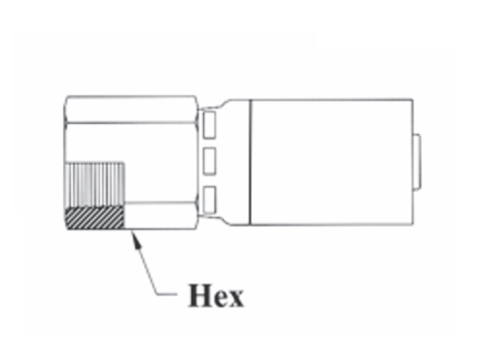 CS02-12X12 Couplamatic VARI-CRIMP Coupling - NPTF - Female Solid - 3/4" Hose ID - 3/4-14 Thread (Old Part Number: 1212V)