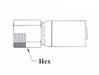 CS02-4X2 Couplamatic VARI-CRIMP Coupling - NPTF - Female Solid - 1/4" Hose ID - 1/8-27 Thread (Old Part Number: 436V)