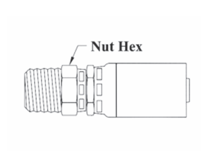 CS04-12X12 Couplamatic VARI-CRIMP Coupling - NPTF - Male Swivel - 3/4" Hose ID - 3/4-14 Thread (Old Part Number: 1209V)