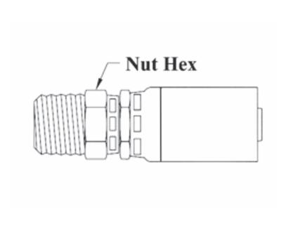 CS04-16X16 Couplamatic VARI-CRIMP Coupling - NPTF - Male Swivel - 1" Hose ID - 1-11-1/2 Thread (Old Part Number: 1609V)