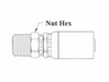 CS04-4X2 Couplamatic VARI-CRIMP Coupling - NPTF - Male Swivel - 1/4" Hose ID - 1/8-27 Thread (Old Part Number: 462V)