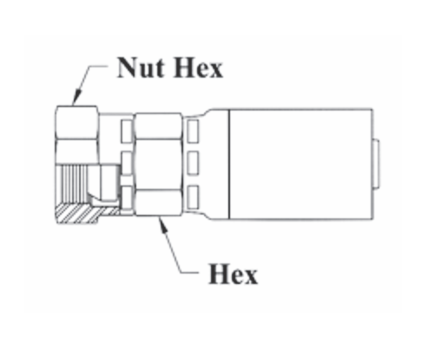 CS05-8X8 Couplamatic VARI-CRIMP Coupling - NPSM - Female Swivel - 1/2" Hose ID - 1/2-14 Thread (Old Part Number: 806V)