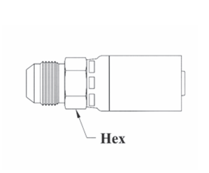 CS08-12X14 Couplamatic VARI-CRIMP Coupling - JIC 37° - Male Solid - 3/4" Hose ID - 1-3/16x12 Thread (Old Part Number: 1260V)