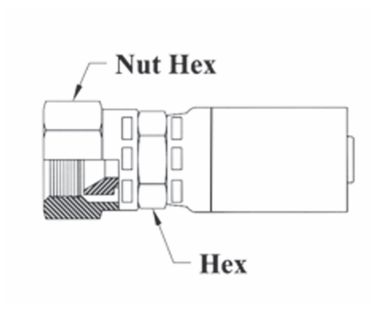 CS09-12X10 Couplamatic VARI-CRIMP Coupling - JIC 37° - Female Solid - 3/4" Hose ID - 7/8x14 Thread (Old Part Number: 1230V)