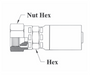 CS09-6X10 Couplamatic VARI-CRIMP Coupling - JIC 37° - Female Solid - 3/8" Hose ID - 7/8x14 Thread (Old Part Number: 657V)