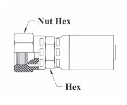 CS09-3X4 Couplamatic VARI-CRIMP Coupling - JIC 37° - Female Solid - 3/16" Hose ID - 7/16x20 Thread (Old Part Number: 324V)