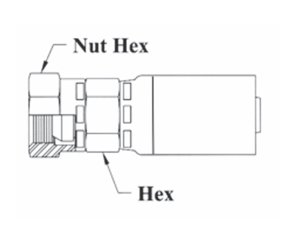 CS10-8X8 Couplamatic VARI-CRIMP Coupling - BSPP - British Standard Parallel 60° Cone - Female Swivel - 1/2" Hose ID - G-1/2-14 Thread - 1/2" BSPP (Old Part Number: 881V)