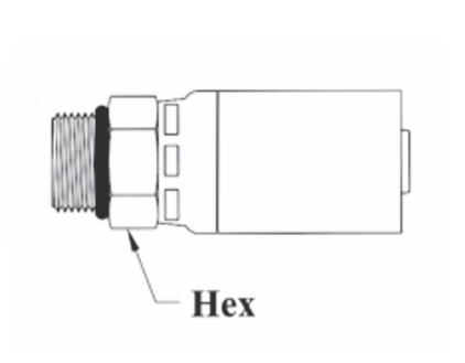 CS11-12X10 Couplamatic VARI-CRIMP Coupling - ORB - Male Solid - 3/4" Hose ID - 7/8x14 Thread (Old Part Number: 1248V)