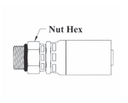 CS12-6X8 Couplamatic VARI-CRIMP Coupling - ORB - Male Swivel - 3/8" Hose ID - 3/4x16 Thread (Old Part Number: 645V)