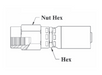 CS16-4X4 Couplamatic VARI-CRIMP Coupling - NPTF - Female Swivel - 1/4" Hose ID - 1/4-18 Thread (Old Part Number: 484V)