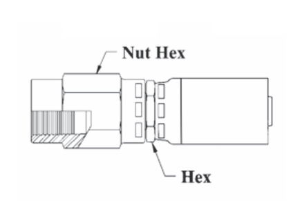 CS16-4X4 Couplamatic VARI-CRIMP Coupling - NPTF - Female Swivel - 1/4" Hose ID - 1/4-18 Thread (Old Part Number: 484V)