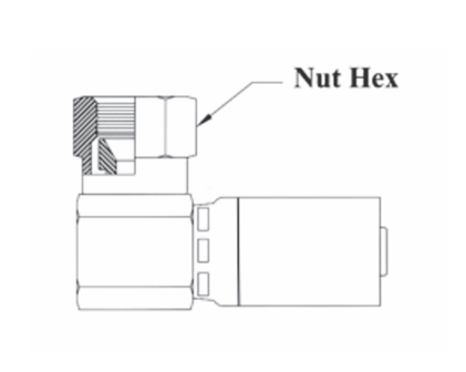 CS17-6X8 Couplamatic VARI-CRIMP Coupling - JIC 37° - 90° Female Swivel - 3/8" Hose ID - 3/4x16 Thread (Old Part Number: 6230V)