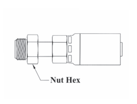 CS18-8X10 Couplamatic VARI-CRIMP Coupling - Male Inverted Flare - 1/2" Hose ID - 7/8x18 Thread (Old Part Number: 8136V)