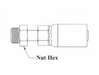 CS18-8X10 Couplamatic VARI-CRIMP Coupling - Male Inverted Flare - 1/2" Hose ID - 7/8x18 Thread (Old Part Number: 8136V)