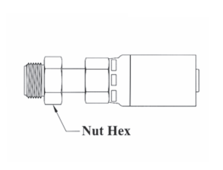 CS18-4X3 Couplamatic VARI-CRIMP Coupling - Male Inverted Flare - 1/4" Hose ID - 3/8x24 Thread (Old Part Number: 4169V)