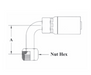 CS24-8X8 Couplamatic VARI-CRIMP Coupling - JIC/SAE Dual Seat - 90° Female Swivel Medium Drop - 1/2" Hose ID - 3/4x16 Thread (Old Part Number: 8134V)