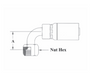 CS26-12X10 Couplamatic VARI-CRIMP Coupling - JIC/SAE Dual Seat - 90° Female Swivel - 3/4" Hose ID - 7/8x14 Thread (Old Part Number: 12660V)