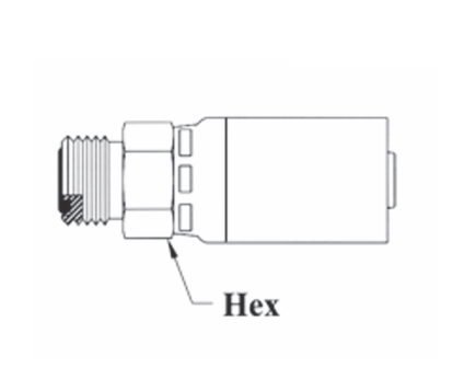 CS29-4X4 Couplamatic VARI-CRIMP Coupling - O-Ring Face Seal (ORF) - Male Solid - 1/4" Hose ID - 9/16x18 Thread (Old Part Number: 4E64V)