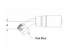 CS31-4X4 Couplamatic VARI-CRIMP Coupling - O-Ring Face Seal (ORF) - 45° Female Swivel - 1/4" Hose ID - 9/16x18 Thread (Old Part Number: 4L64V)