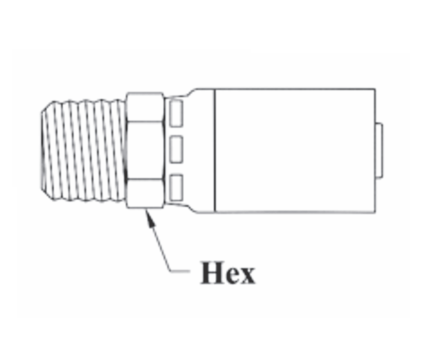 CS35-12X12 Couplamatic VARI-CRIMP Coupling - BSPT - British Standard Tapered - Male Pipe Solid - 3/4" Hose ID - R-3/4-14 Thread - 3/4" BSPT (Old Part Number: 12T62V)