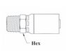 CS35-12X12 Couplamatic VARI-CRIMP Coupling - BSPT - British Standard Tapered - Male Pipe Solid - 3/4" Hose ID - R-3/4-14 Thread - 3/4" BSPT (Old Part Number: 12T62V)