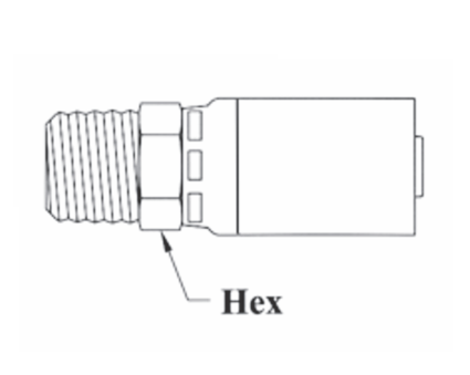 CS35-6X6 Couplamatic VARI-CRIMP Coupling - BSPT - British Standard Tapered - Male Pipe Solid - 3/8" Hose ID - R-3/8-19 Thread - 3/8" BSPT (Old Part Number: 6T56V)