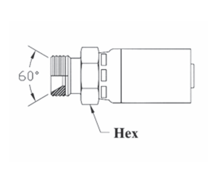 CS36-6X8 Couplamatic VARI-CRIMP Coupling - BSPP - British Standard Parallel 60° Seat - Male Pipe Solid - 3/8" Hose ID - G-1/2-14 Thread - 1/2" BSPP (Old Part Number: 6P58V)